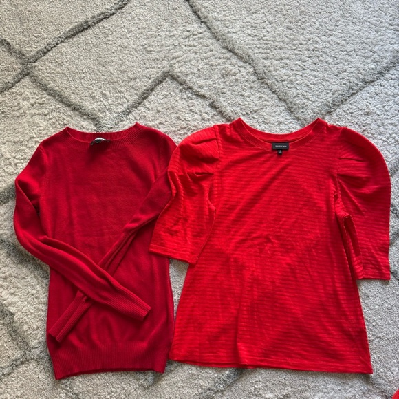 Lightweight sweater bundle long sleeve tops black red XS small - Picture 4 of 9